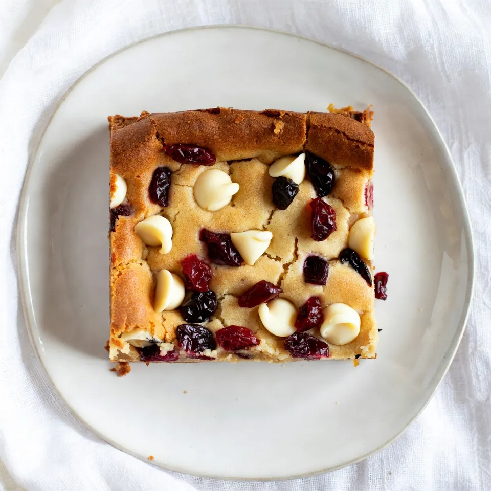 White Chocolate Cranberry Blondies Irresistible Treat