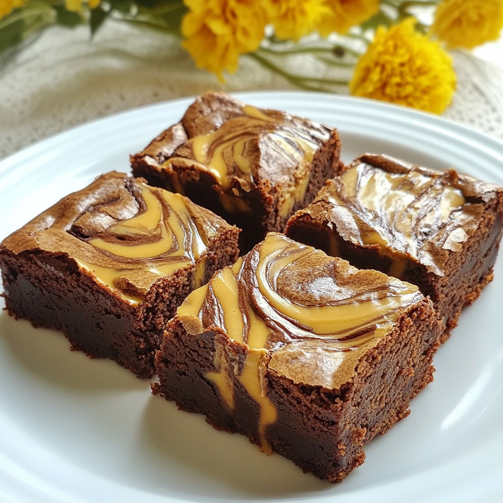 Fudgy Sweet Peanut Butter Swirl Brownies Delight