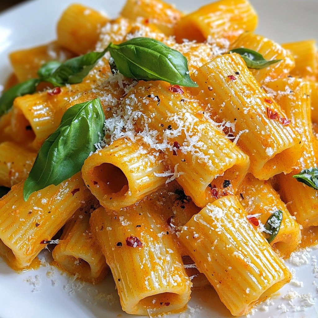 Spicy Rigatoni Vodka Pasta Comforting and Flavorful Dish
