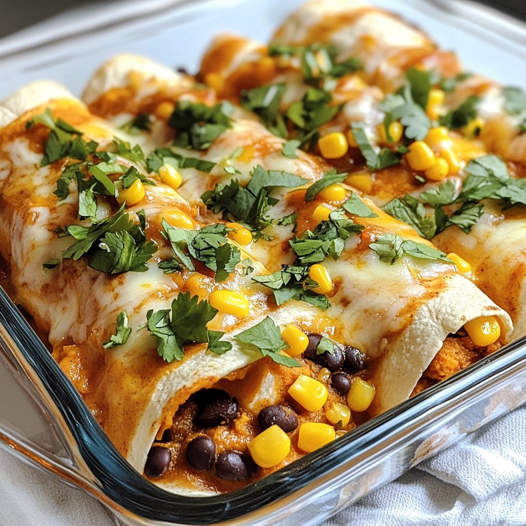 Sweet Potato Black Bean Enchiladas Flavorful Delight
