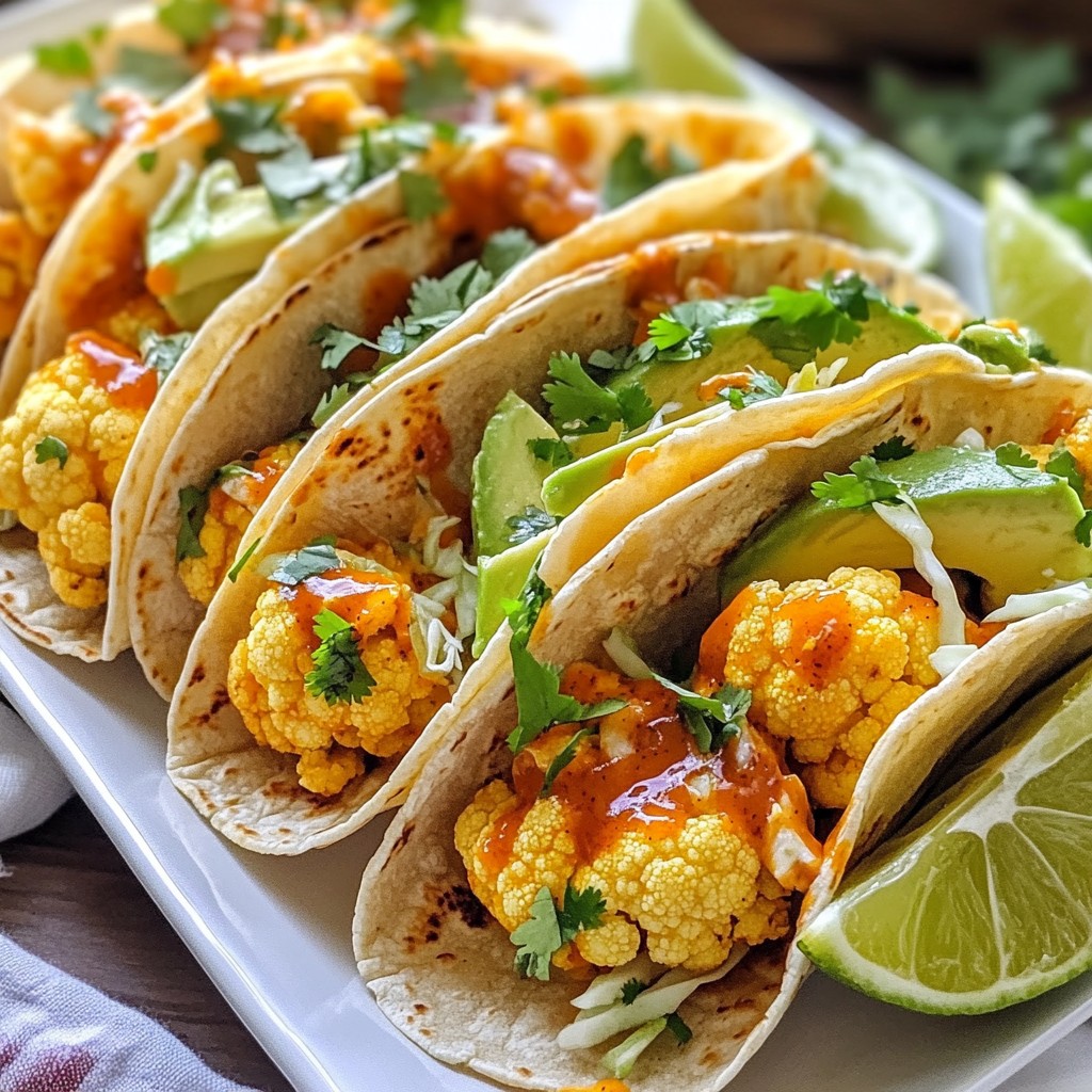 Vegan Buffalo Cauliflower Tacos Flavorful and Easy Meal