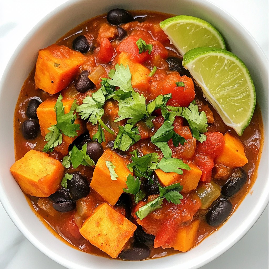 Sweet Potato Black Bean Chili Flavorful and Hearty Dish