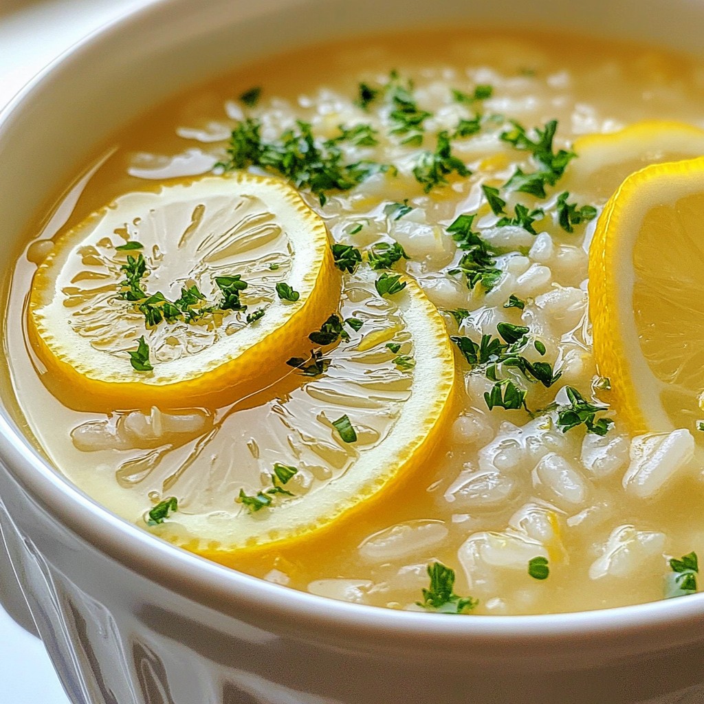 Greek Lemon Rice Soup Delicious and Comforting Recipe