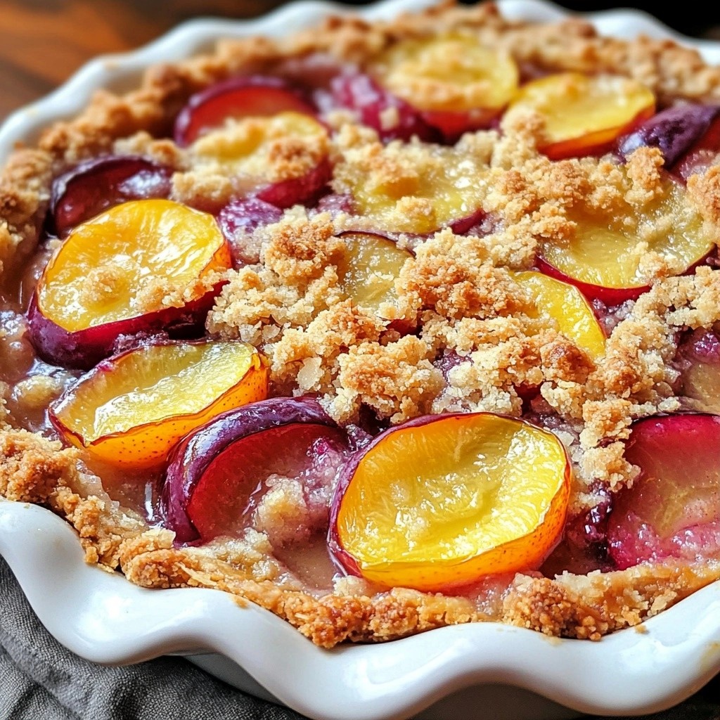 Classic Baking Plum Crumble Pie Delightful and Easy