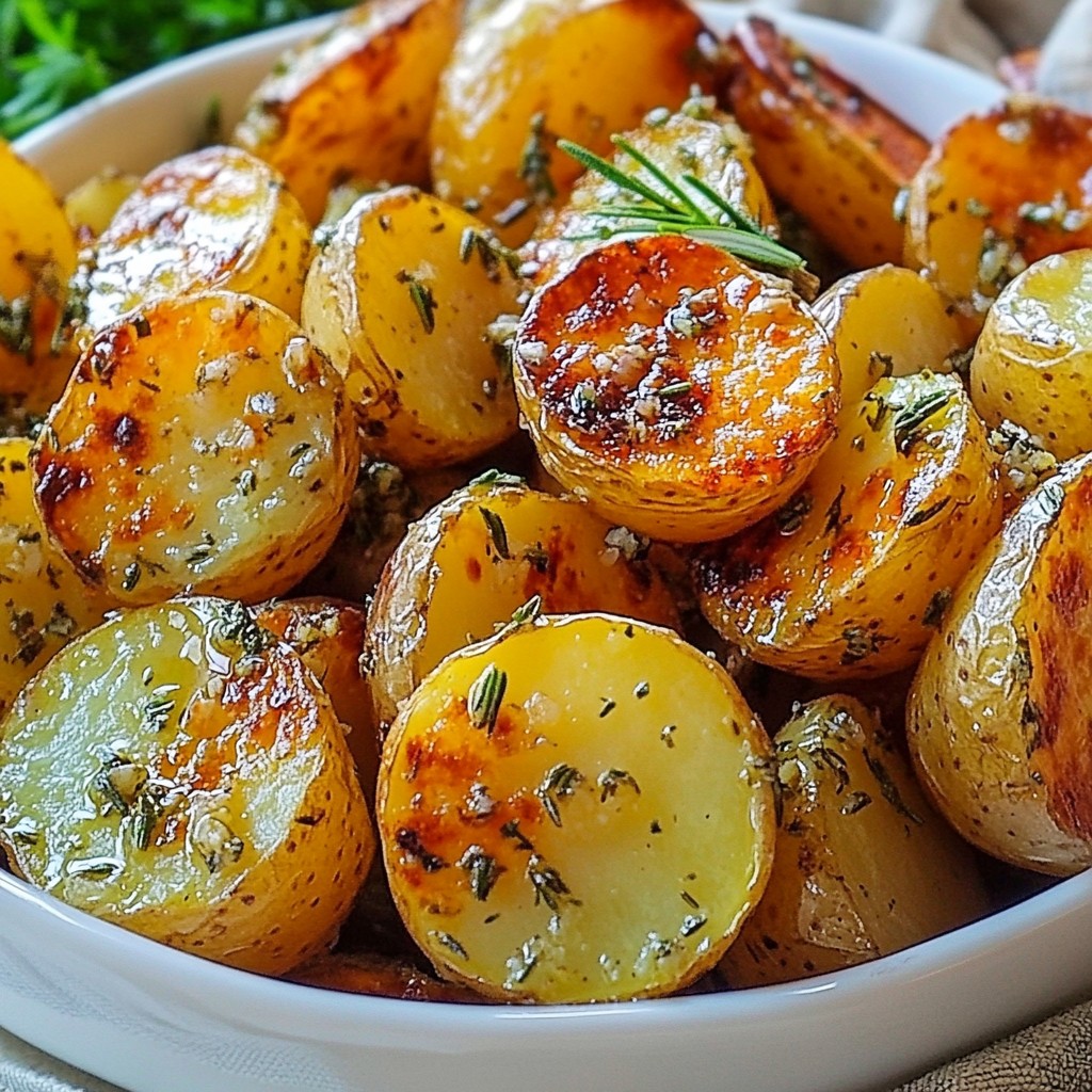 Garlic Herb Roasted Baby Potatoes Simple and Tasty