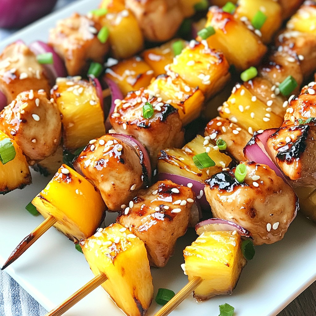 Pineapple Teriyaki Chicken Kabobs Flavorful Grilling Treat