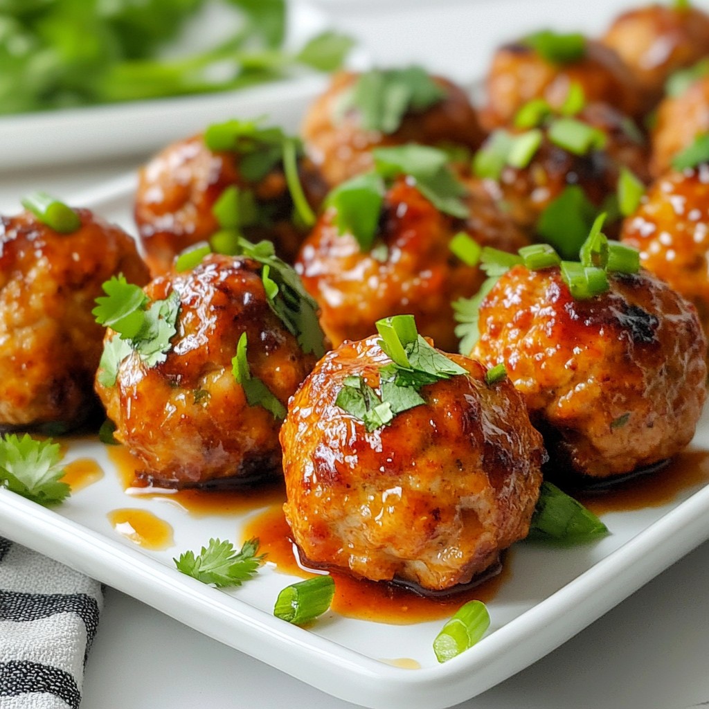 Honey Sriracha Turkey Meatballs Savory and Simple Treat