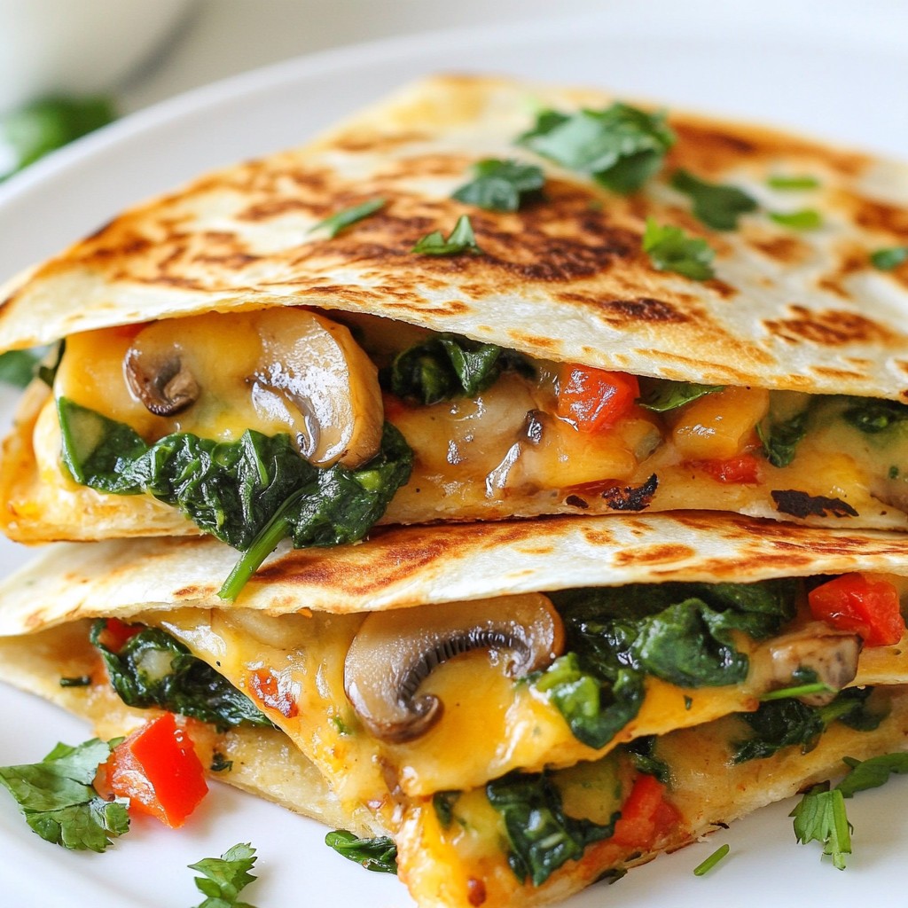 Spinach Mushroom Quesadillas Tasty and Easy Recipe