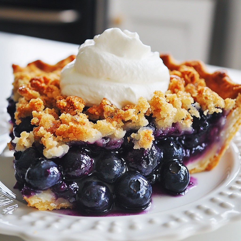 Sweet Baking Blueberry Crumble Pie Delightful Recipe