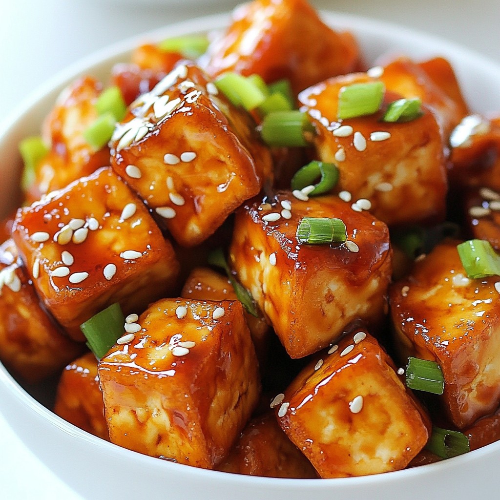 Sriracha Honey Glazed Tofu Quick and Tasty Delight