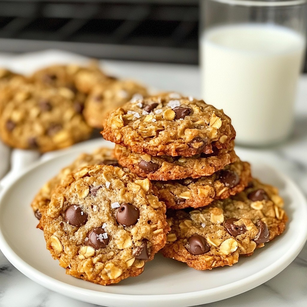 Crunchy Dessert Chocolate Chip Oat Cookies Delight