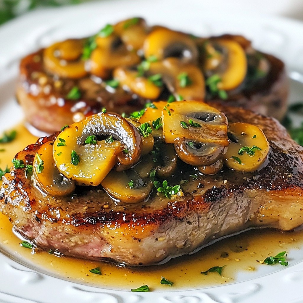 Garlic Butter Mushroom Steak Skillet Savory Delight