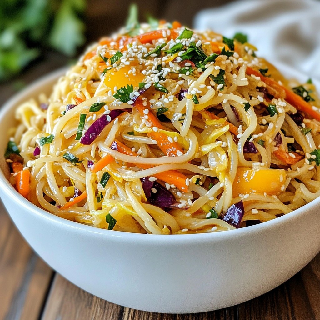 Savory Sesame Ginger Noodle Salad Fresh and Tasty