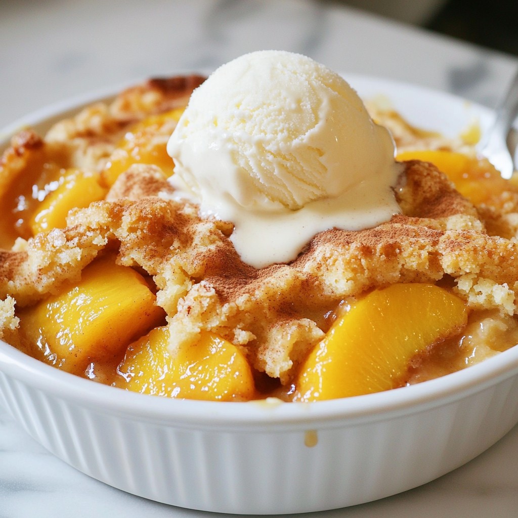 Peach Cobbler Dump Cake Simple and Delicious Recipe