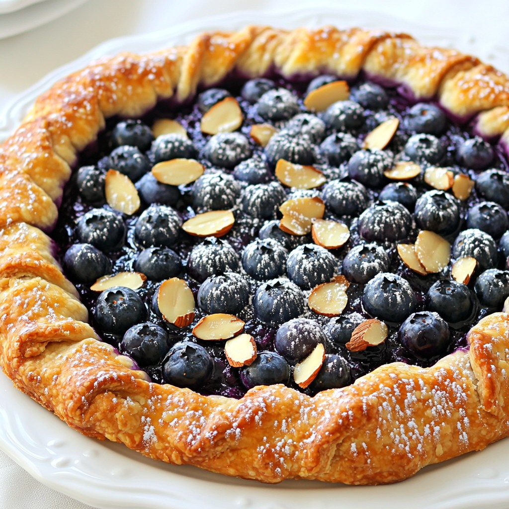 Classic Sweet Blueberry Almond Galette Tasty Delight