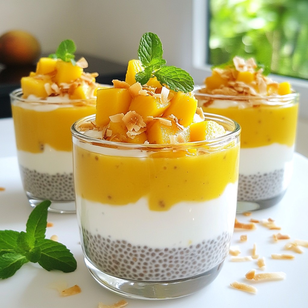 Mango Coconut Chia Pudding Tasty and Healthy Delight