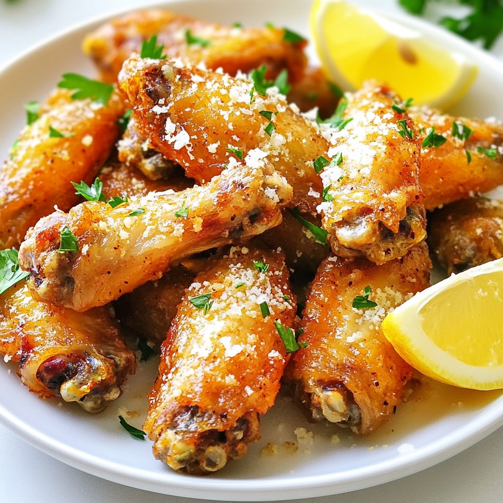 Air Fryer Garlic Parmesan Wings Crispy and Delicious