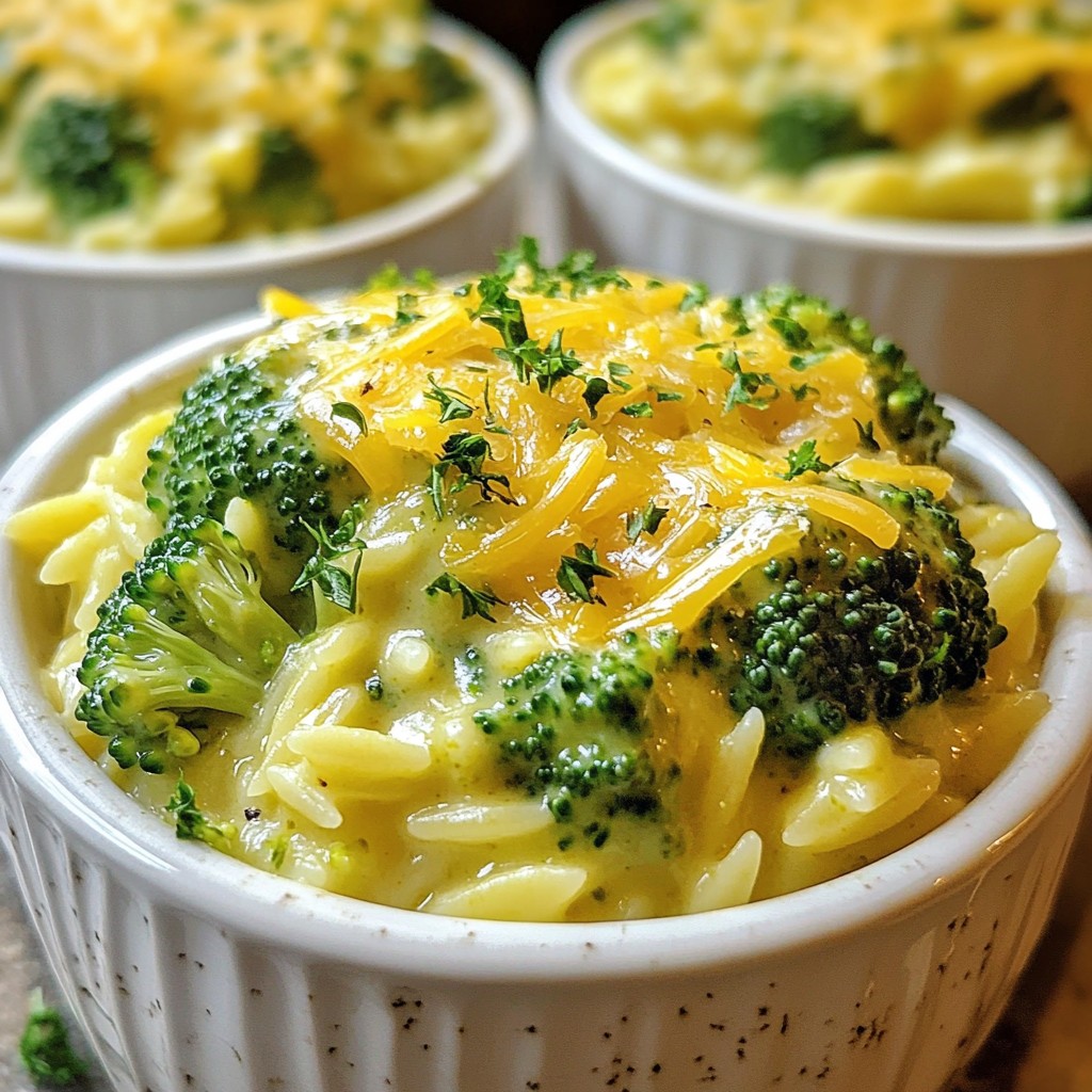 Creamy Broccoli Cheddar Orzo Flavorful Dinner Delight