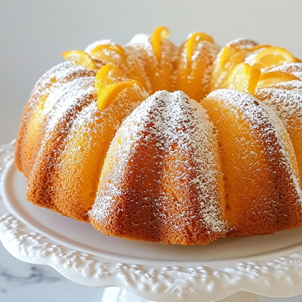 Fluffy Baking Orange Cardamom Bundt Cake Delight