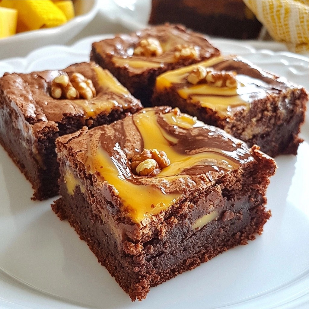 Rich Baking Dulce de Leche Brownies Delightful Treat