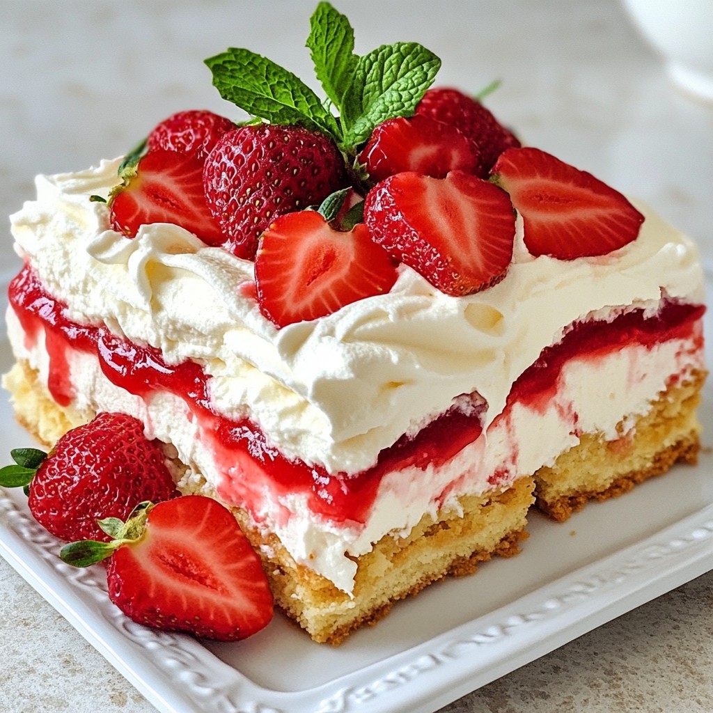 Strawberry Shortcake Icebox Cake Delightful Treat