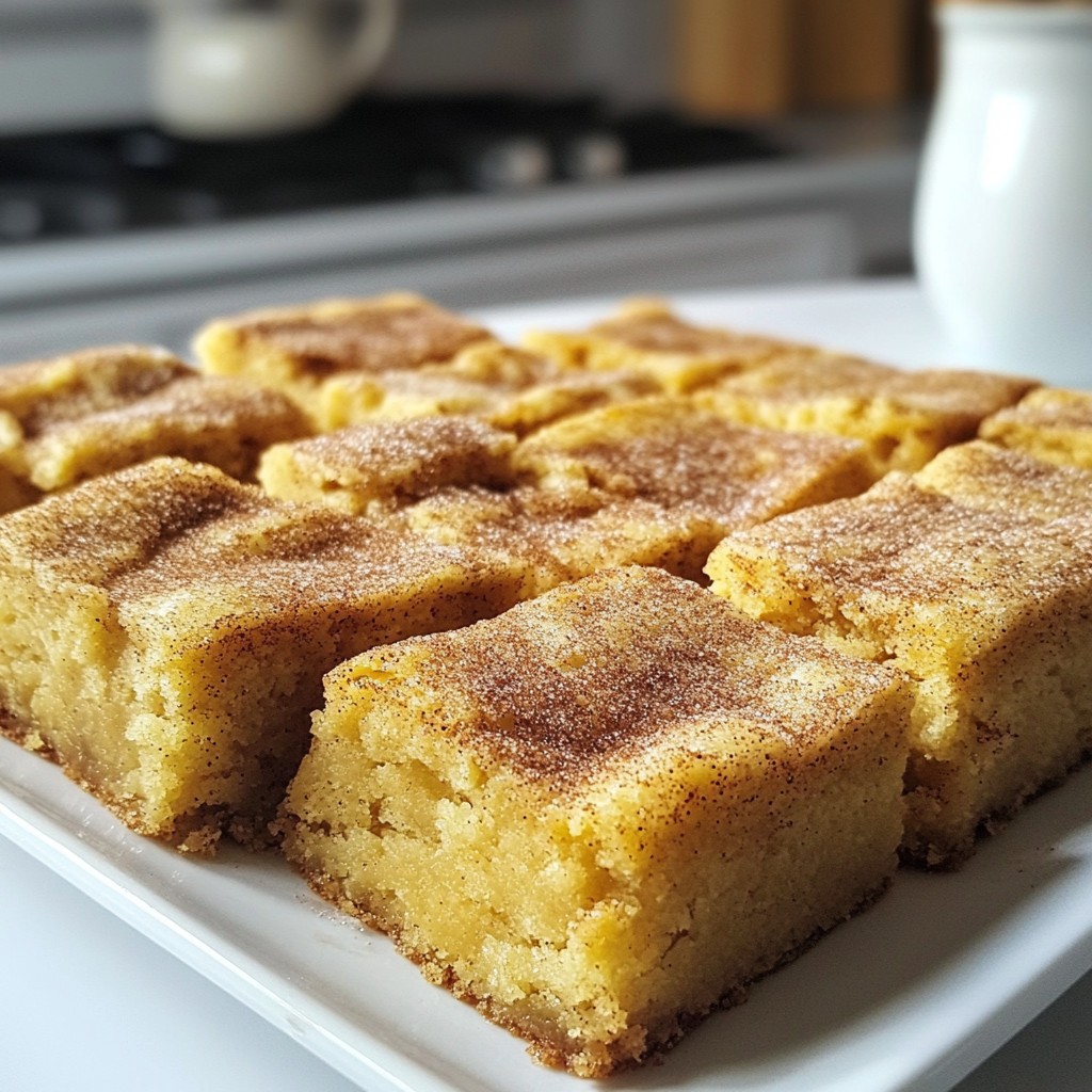 Snickerdoodle Blondies Dreamy and Easy Dessert Recipe