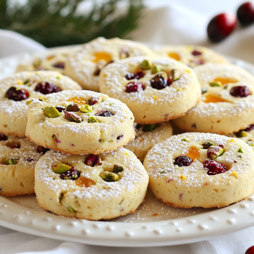 Festive Baking Cranberry Pistachio Shortbread Treat