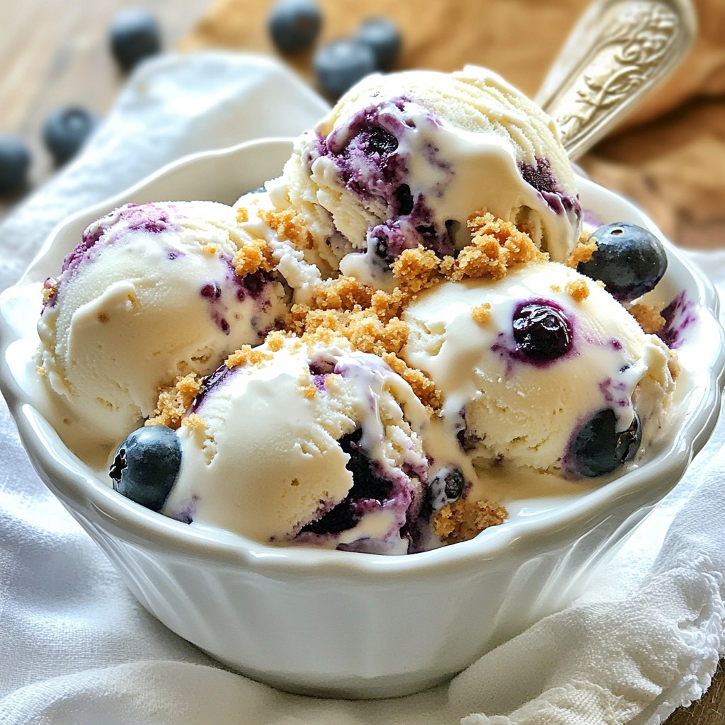 Blueberry Cheesecake Ice Cream Creamy and Dreamy Treat
