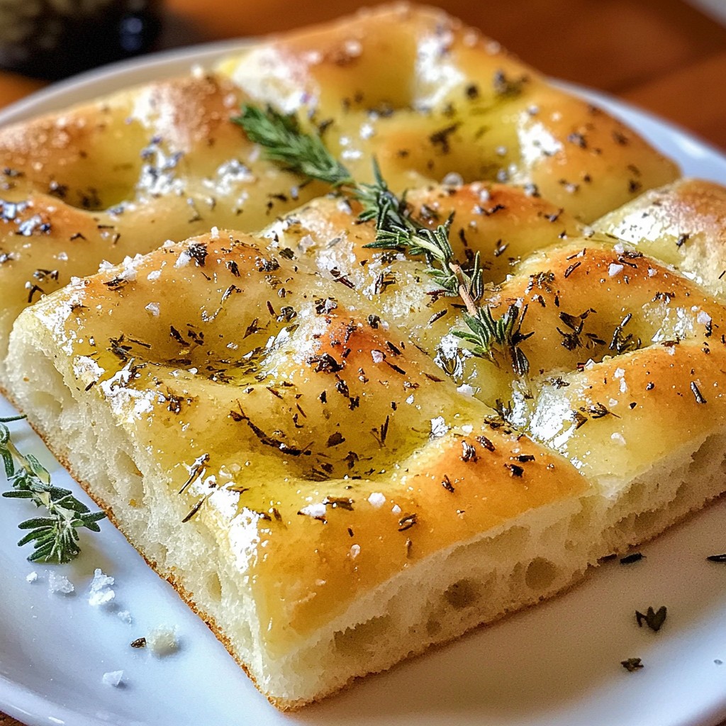Italian Herb Focaccia Bread Fresh and Flavorful Recipe