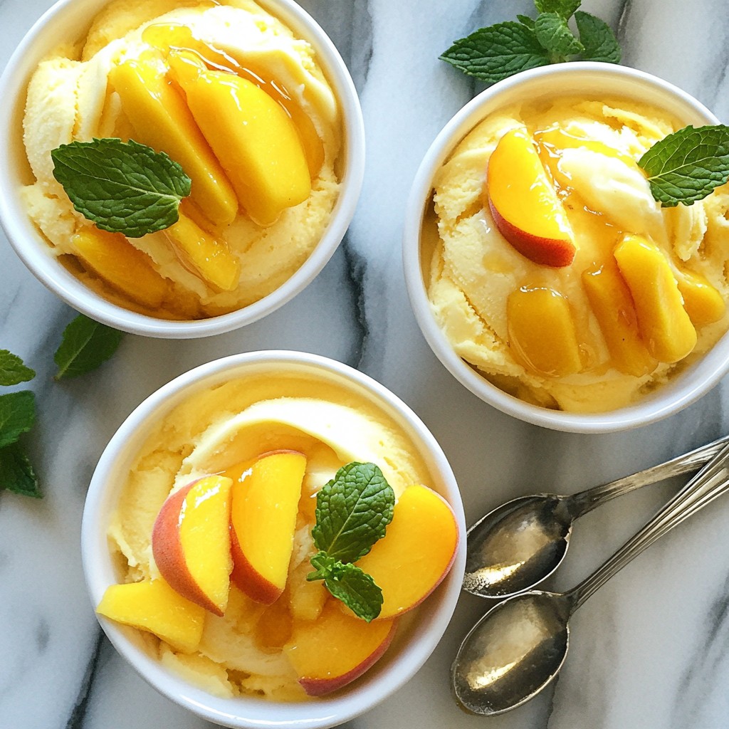 Peach Mango Frozen Yogurt Refreshing Summer Treat