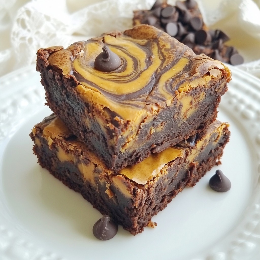 Fudgy Sweet Peanut Butter Swirl Brownies Recipe