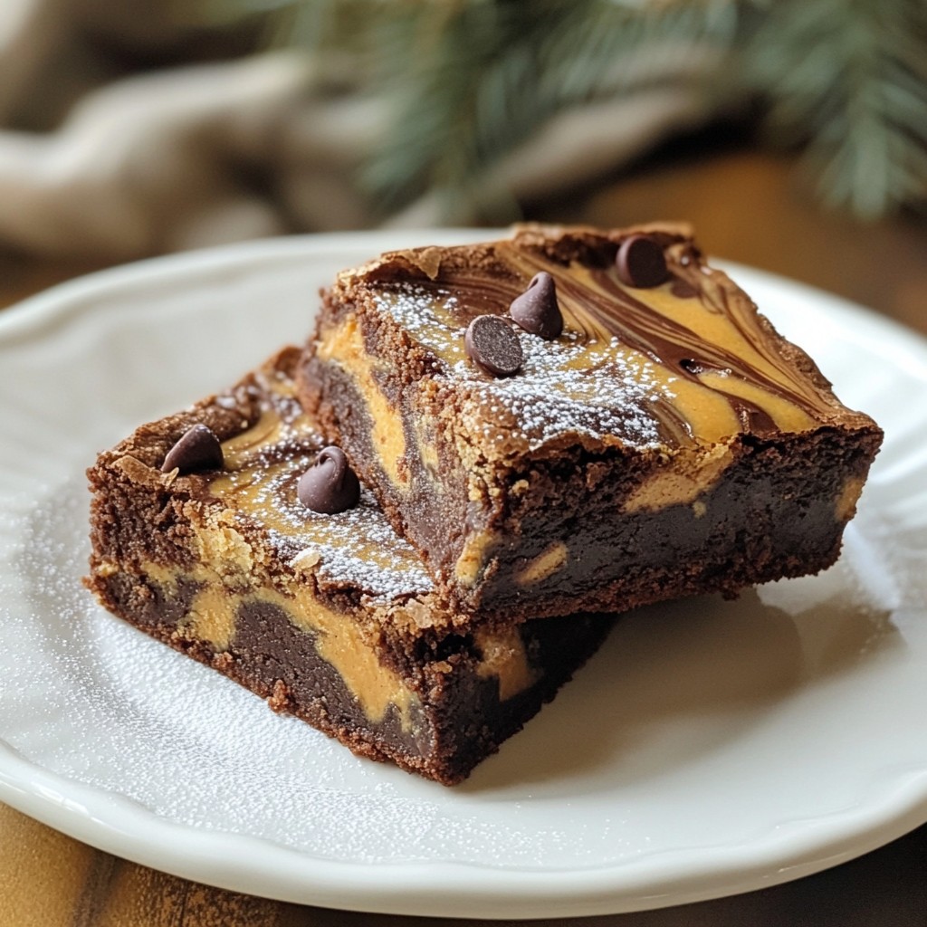 Fudgy Sweet Peanut Butter Swirl Brownies Delight
