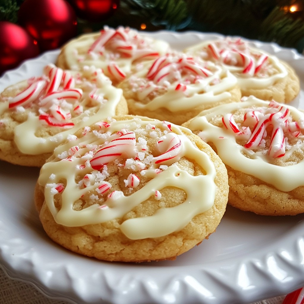 Festive Baking Peppermint Bark Cookies Delight