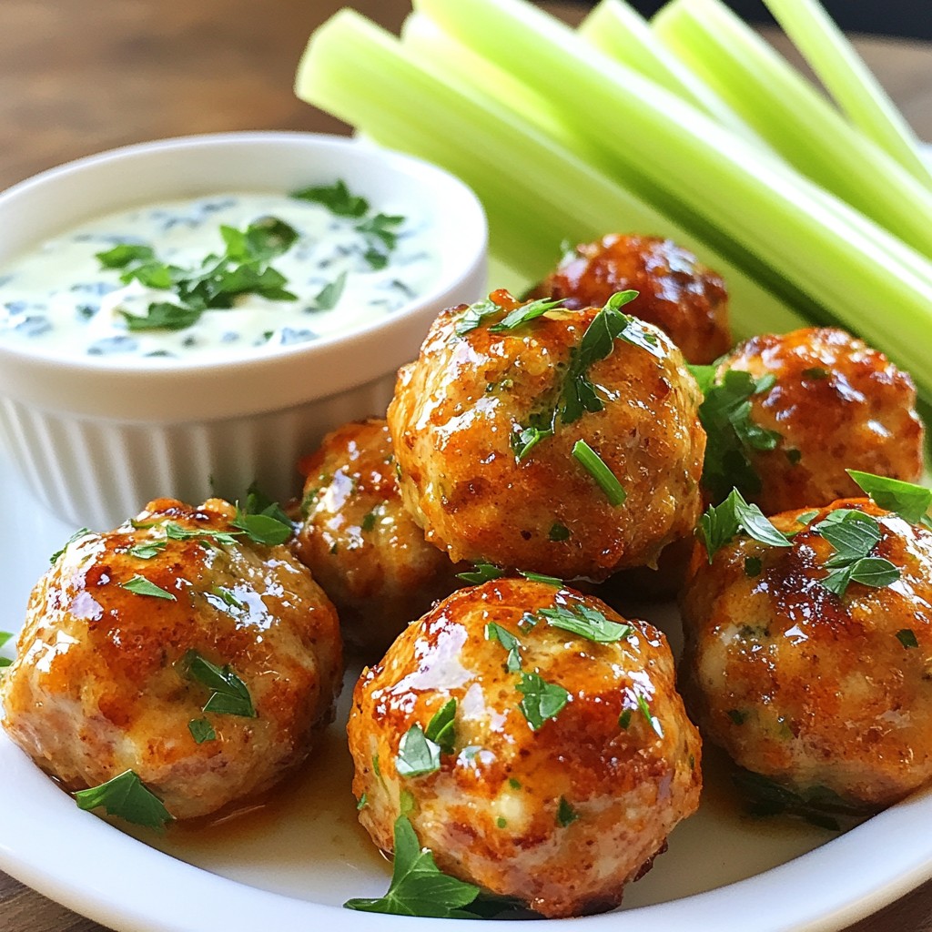 Buffalo Ranch Chicken Meatballs Flavorful and Simple Recipe