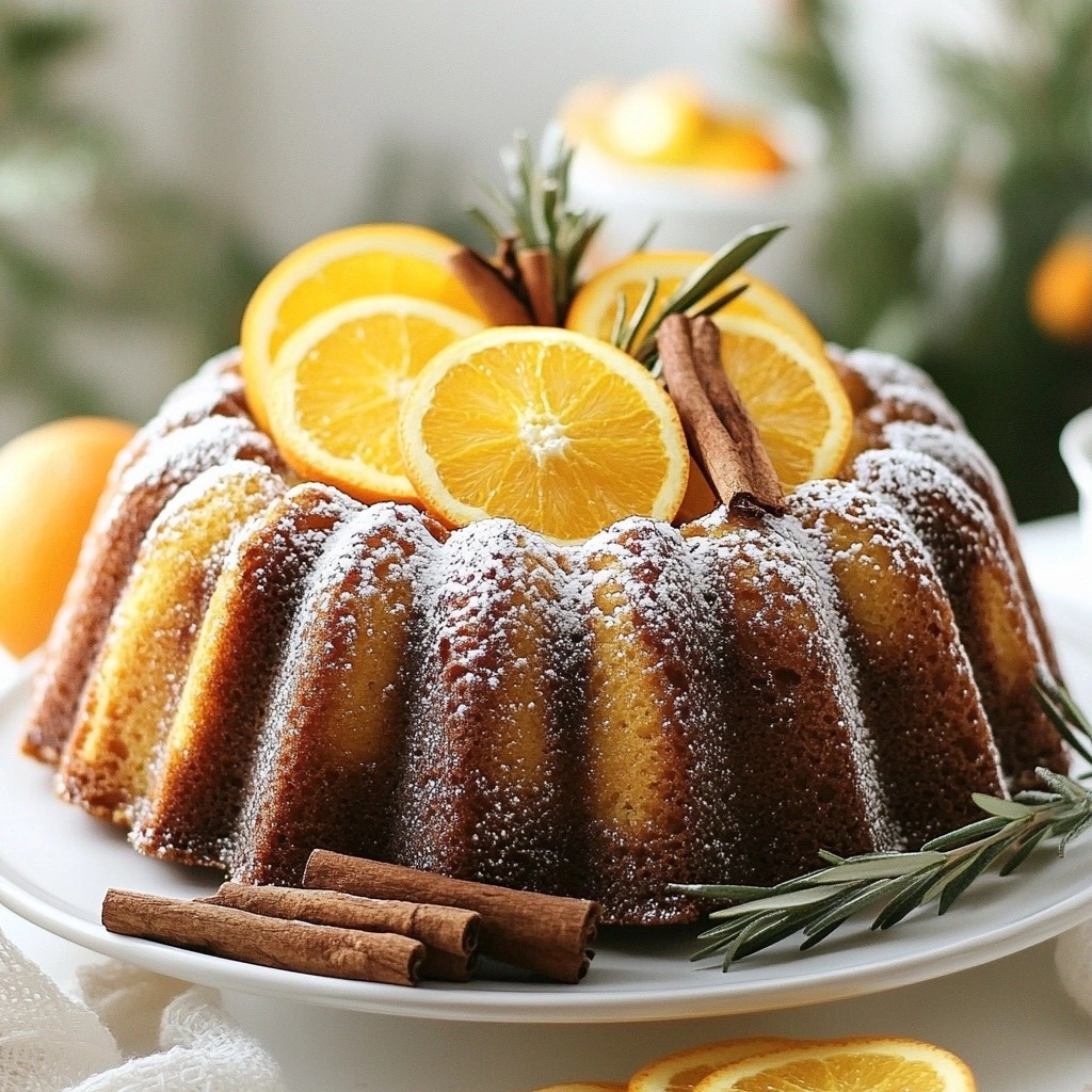Festive Baking Spiced Orange Bundt Cake Recipe