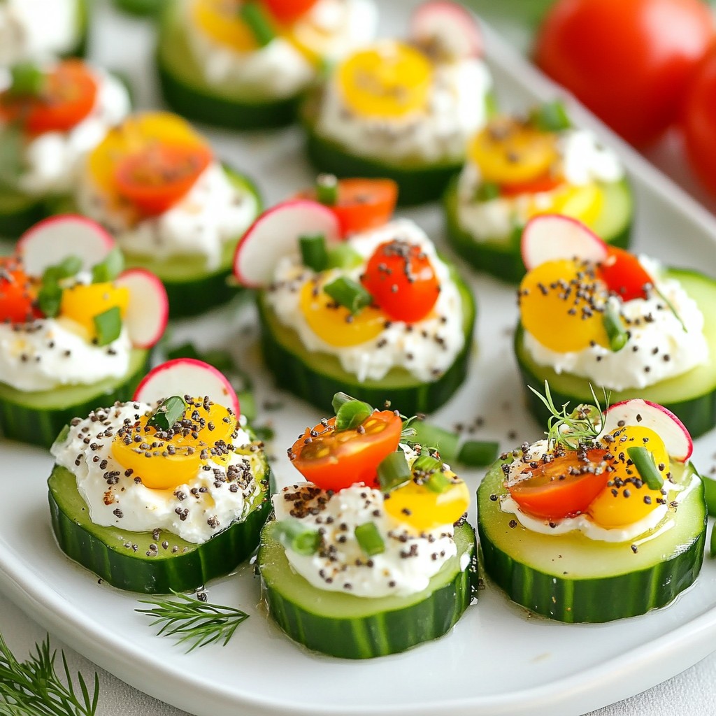 Everything Bagel Cucumber Bites Tasty Party Snack