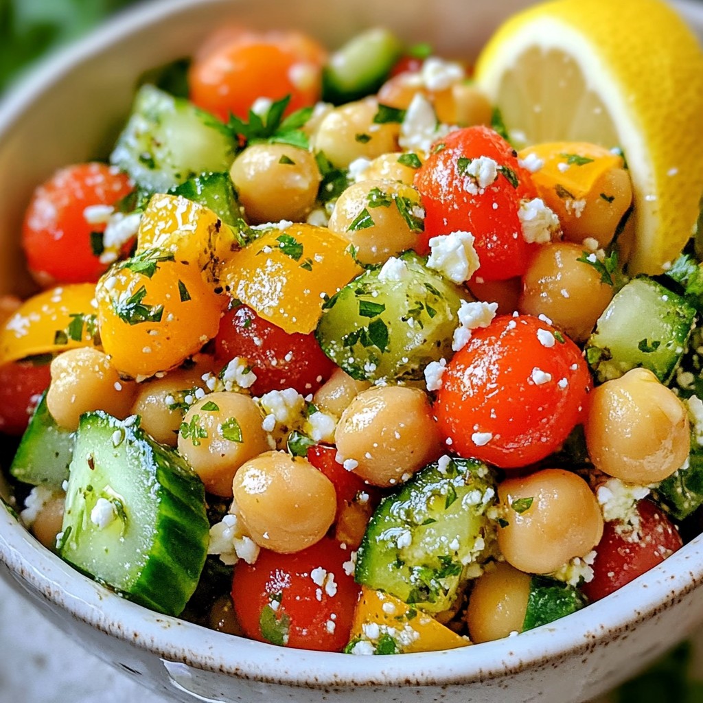 Mediterranean Chickpea Salad Fresh and Tasty Dish