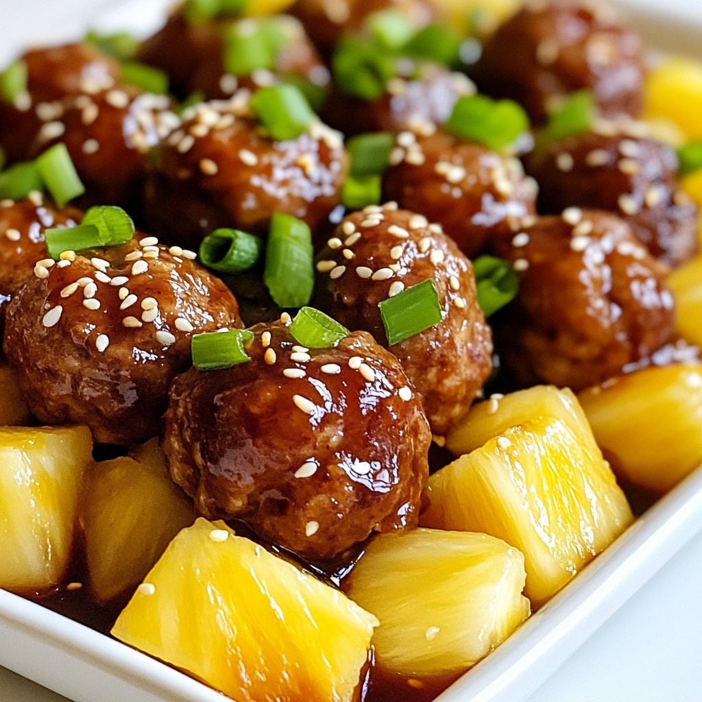 Pineapple Teriyaki Meatballs Flavorful and Easy Recipe