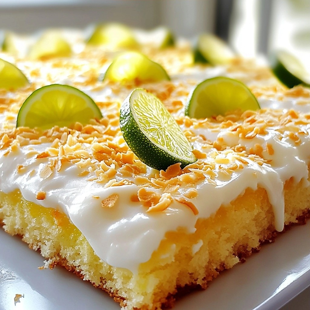 Moist Dessert Coconut Lime Sheet Cake Delights You