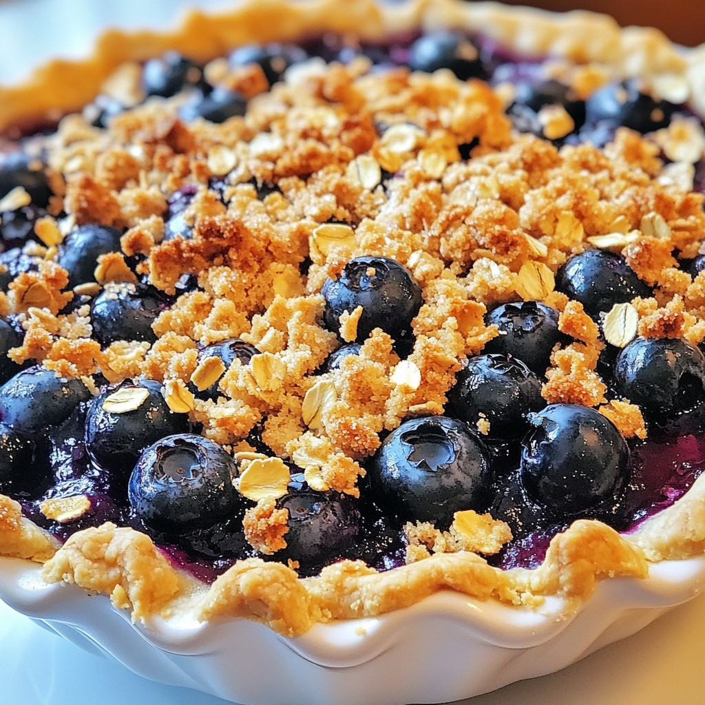 Sweet Baking Blueberry Crumble Pie Simple and Tasty