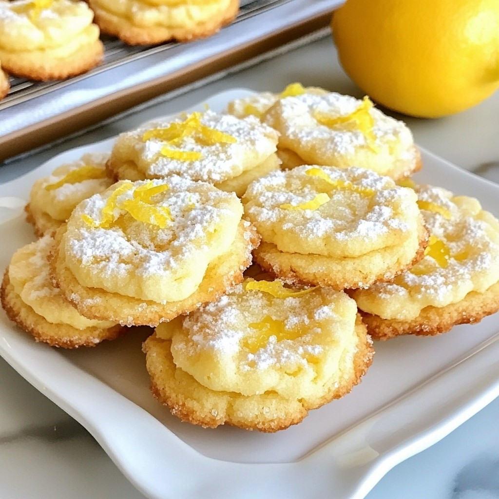 Crispy Dessert Lemon Butter Cookies with a Zesty Twist