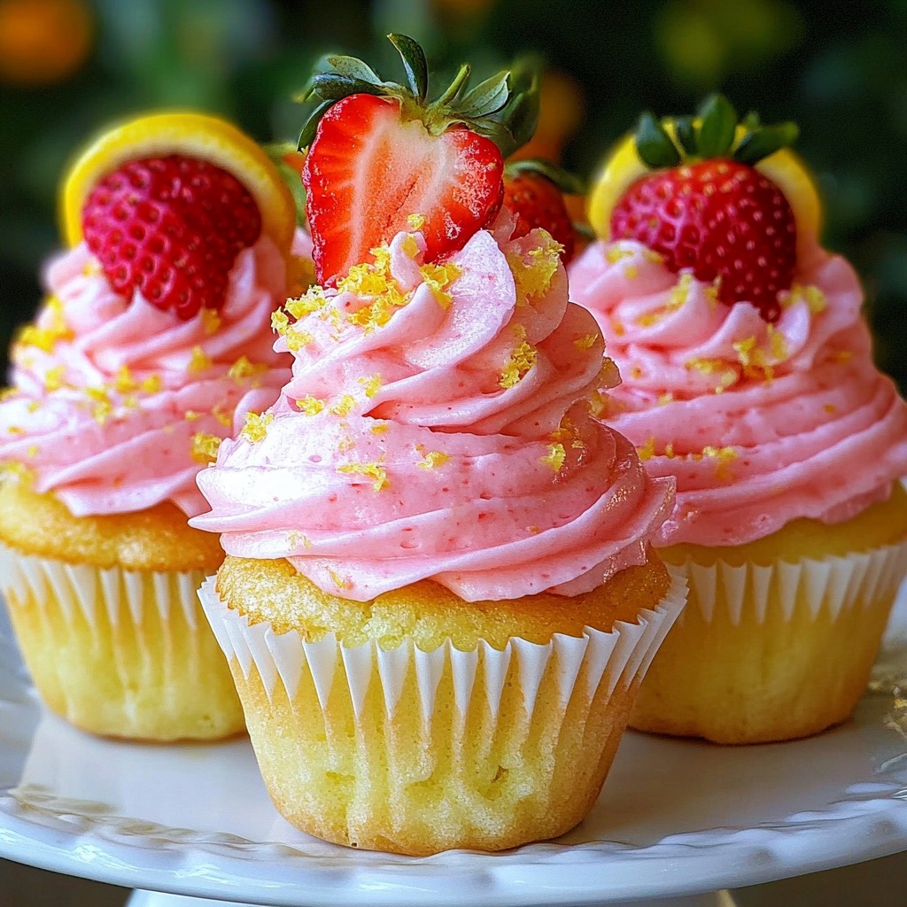 Strawberry Lemonade Cupcakes Sweet and Light Treat