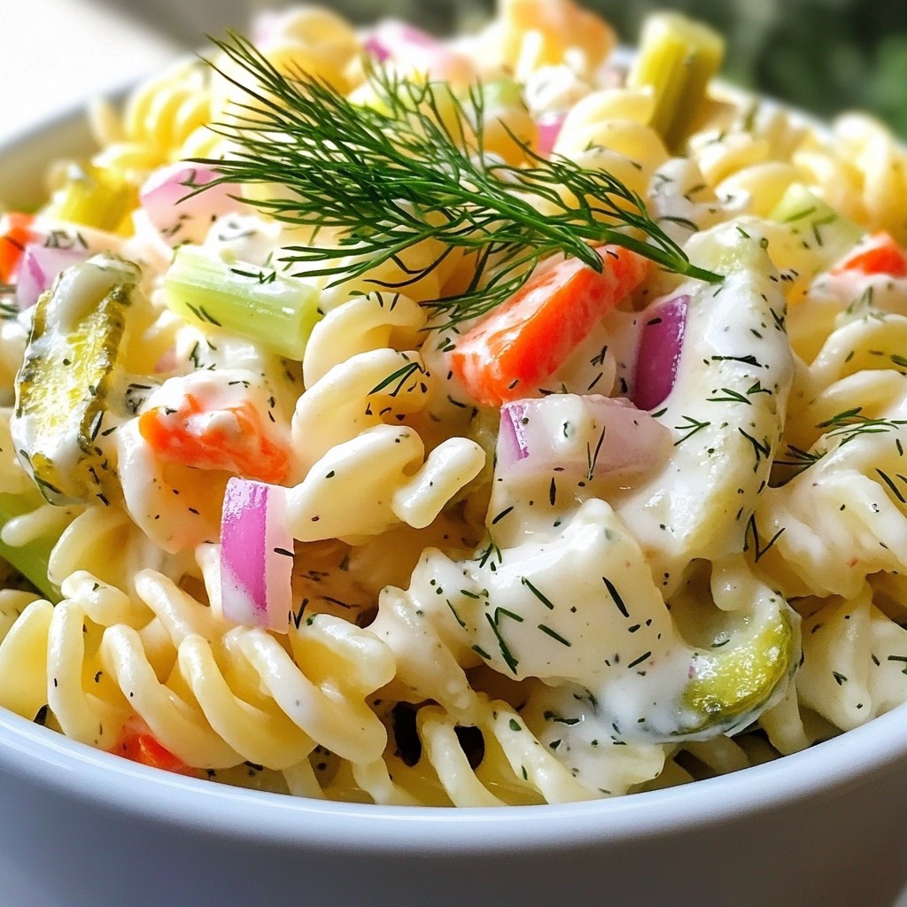 Creamy Dill Pickle Pasta Salad Flavorful Summer Dish