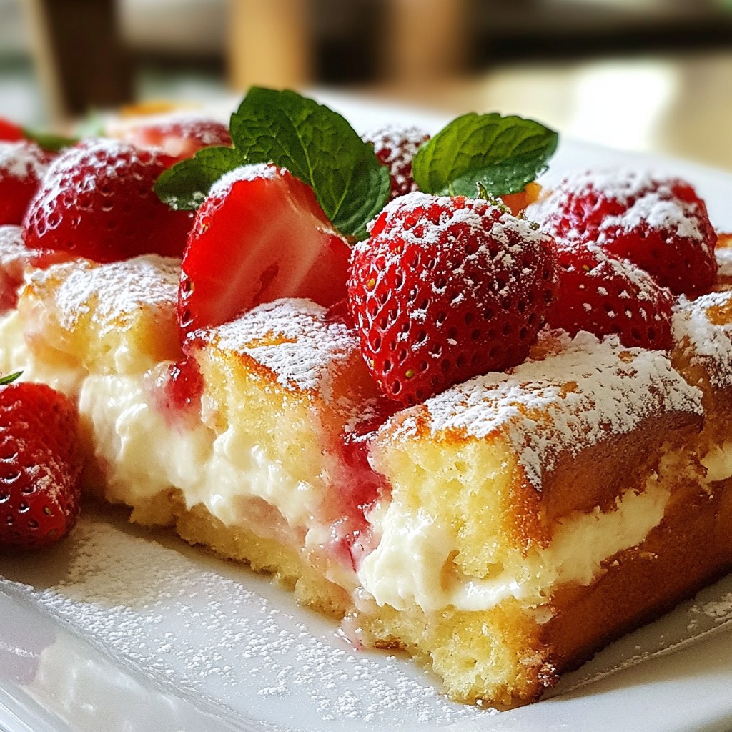Strawberry Cheesecake French Toast Bake Delight