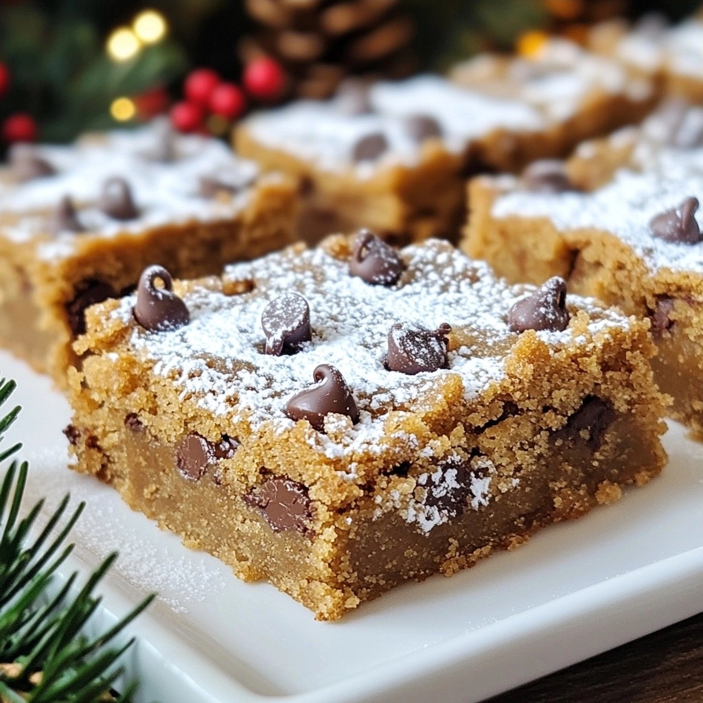 Festive Baking Gingerbread Chocolate Chip Bars Delight