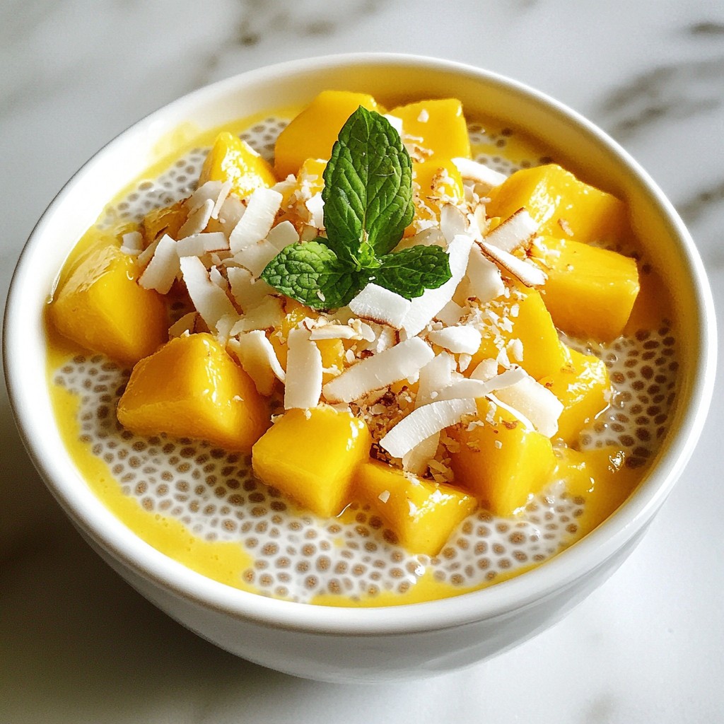 Tropical Mango Chia Pudding Refreshing and Light Snack