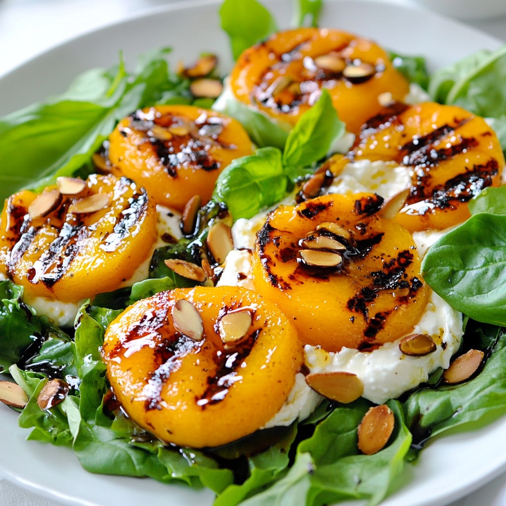 Grilled Peach Burrata Salad Fresh and Flavorful Dish