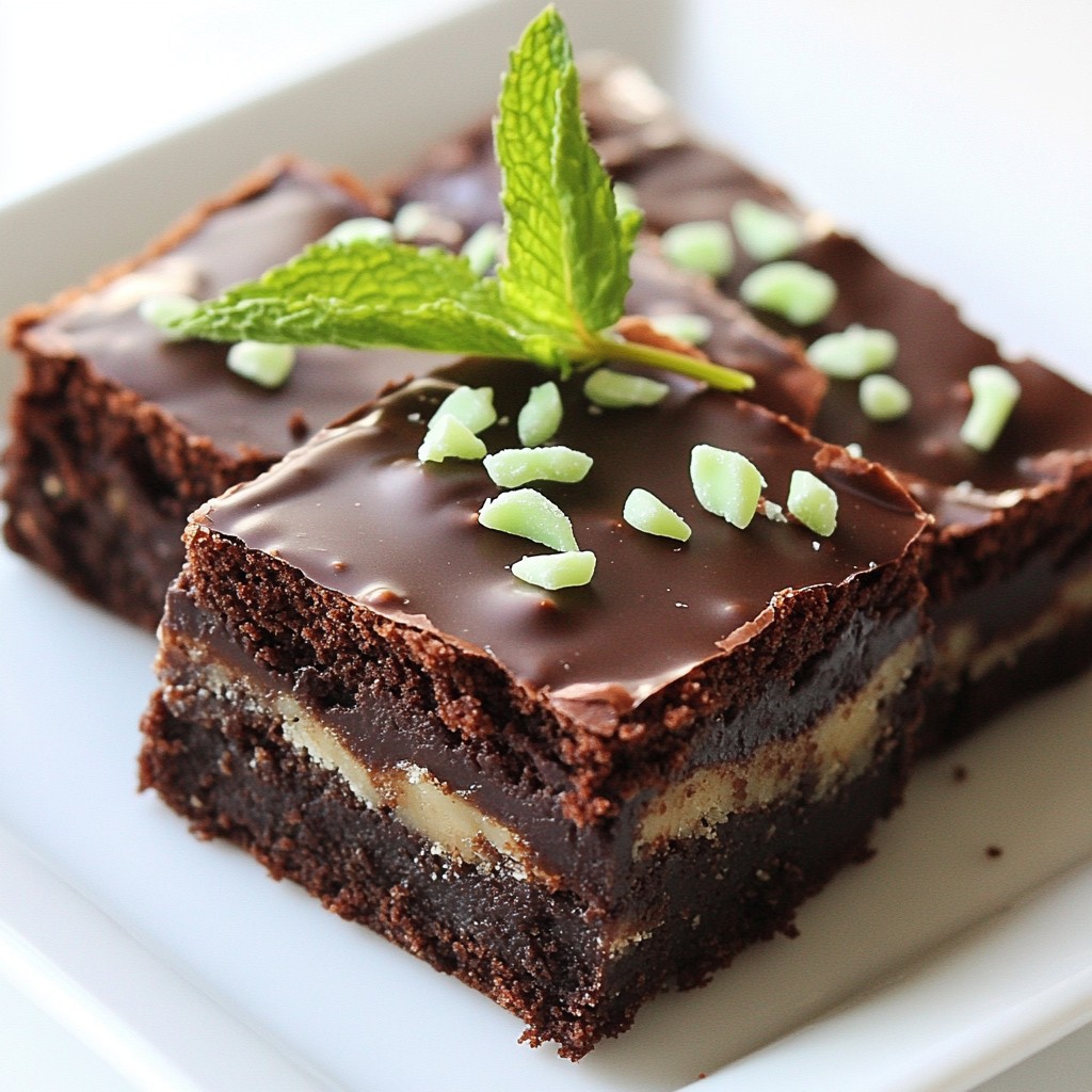 Chewy Sweet Chocolate Mint Brownies Delightful Treat
