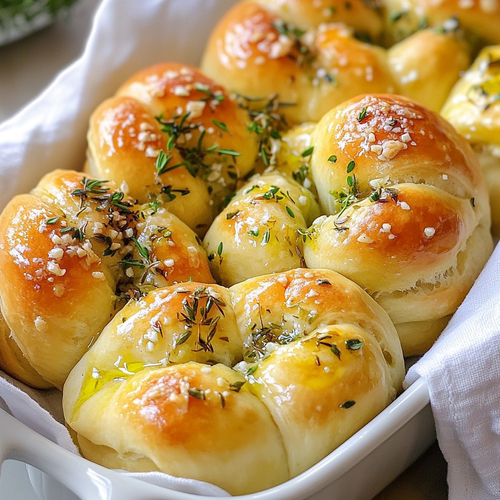 Herb Garlic Knotted Rolls Delicious and Easy Recipe