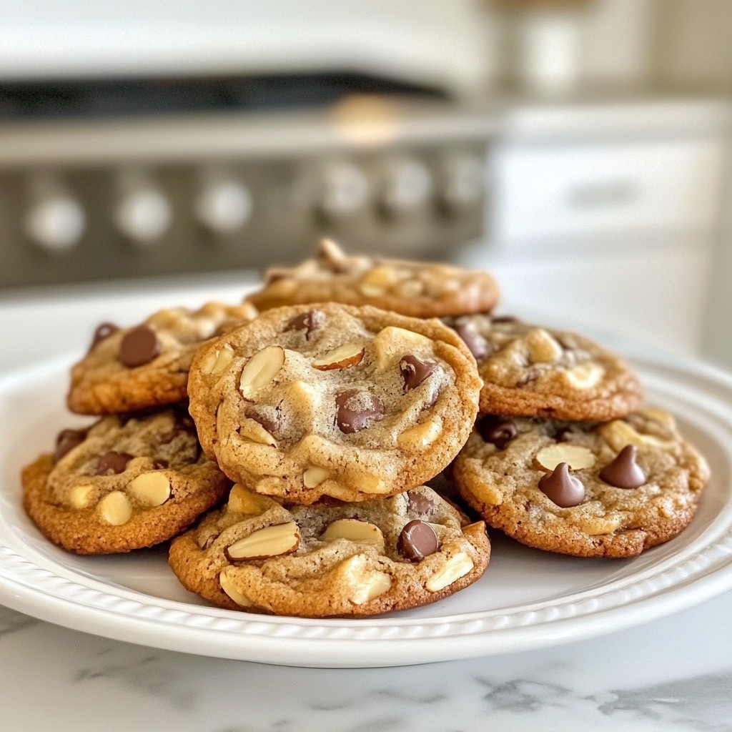 Chewy Baking Almond Chocolate Chip Cookies Delight